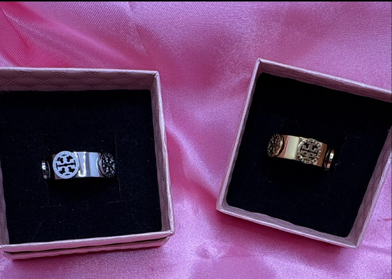 Luxury DOUBLE T Logo ring