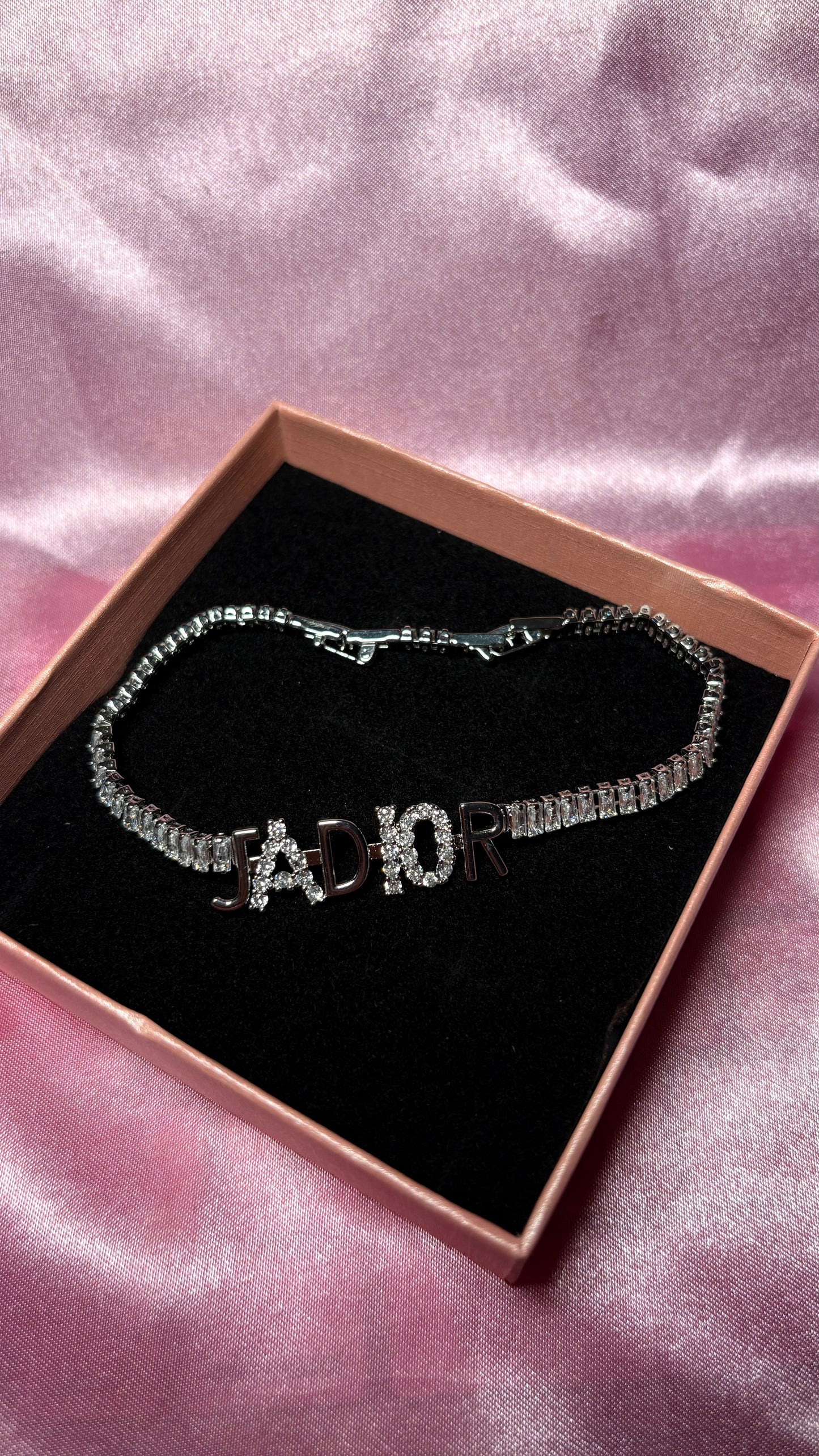 Crystal Letter Tennis Bracelet