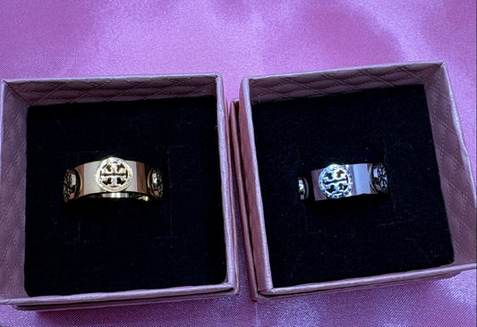 Luxury DOUBLE T Logo ring