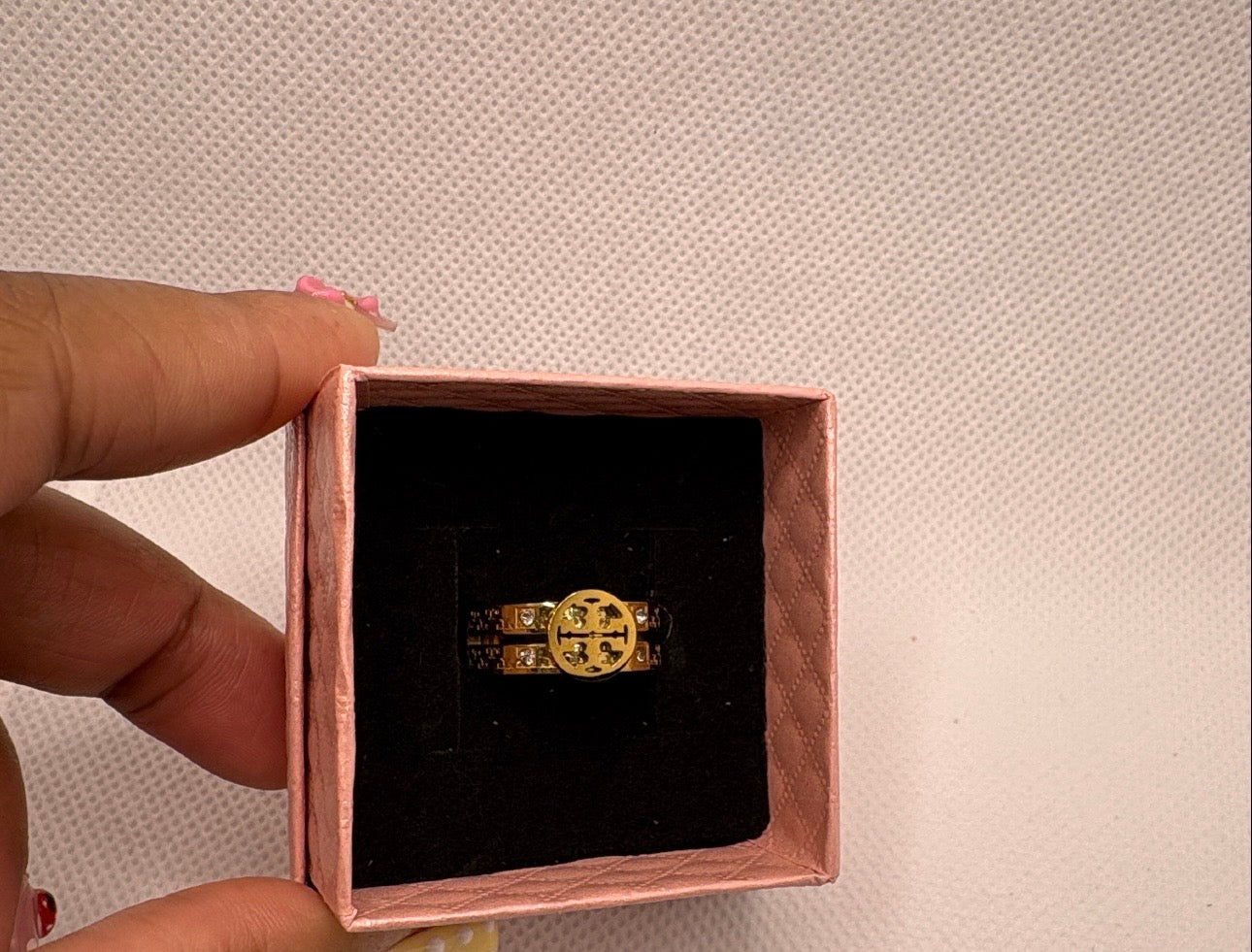 Luxury Crystal Logo Ring