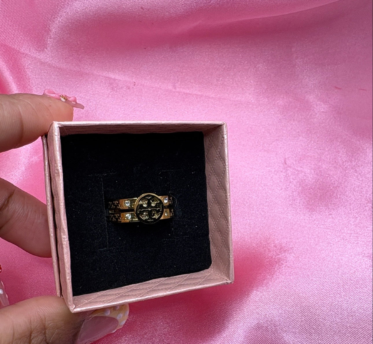 Luxury Crystal Logo Ring