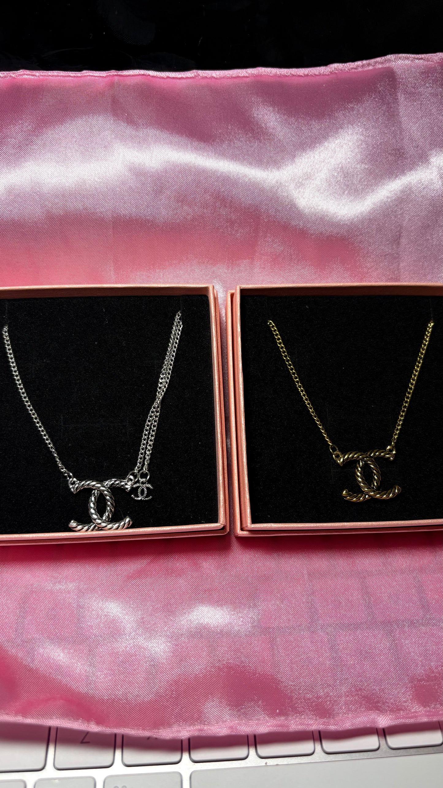 Twisted Double C Necklace